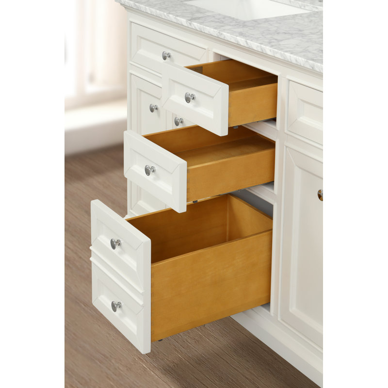 Breakwater Bay Palko 55'' W x 22" D x 34" H Double Bathroom Vanity Set